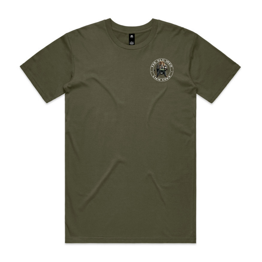 OILC LOGO TEE - 100% PREMIUM COMBED COTTON - ARMY GREEN