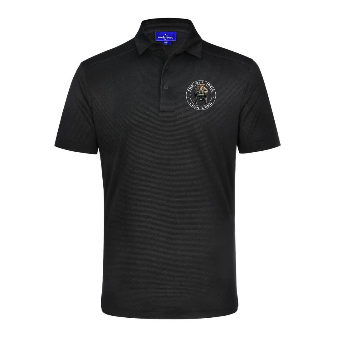 OILC LOGO BAMBOO TECH POLO - BLACK