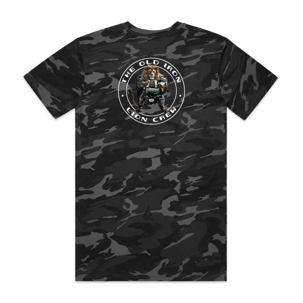 OILC LOGO TEE - CAMO BLACK - 100% PREMIUM COMBED COTTON