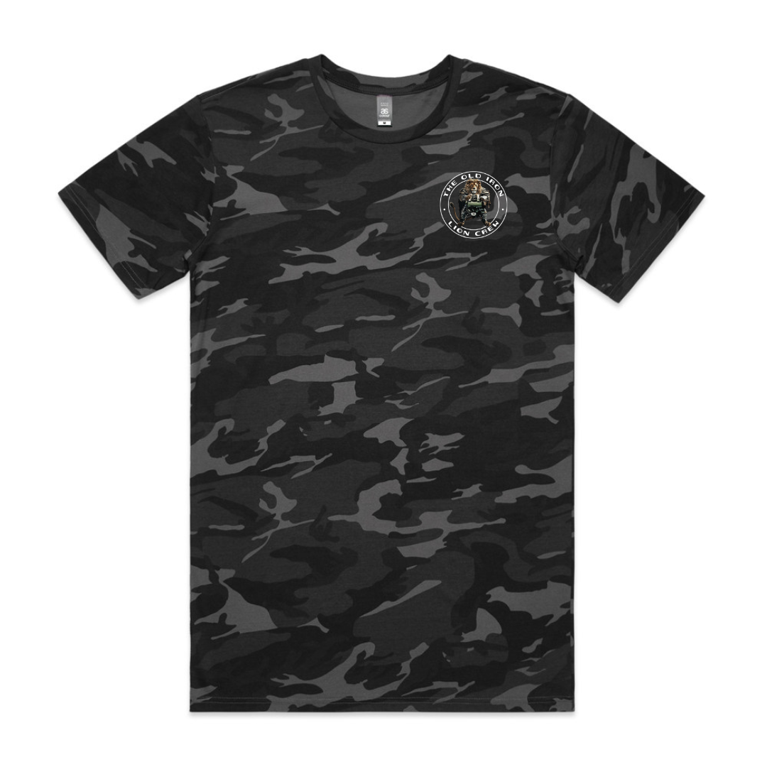 OILC LOGO TEE - CAMO BLACK - 100% PREMIUM COMBED COTTON