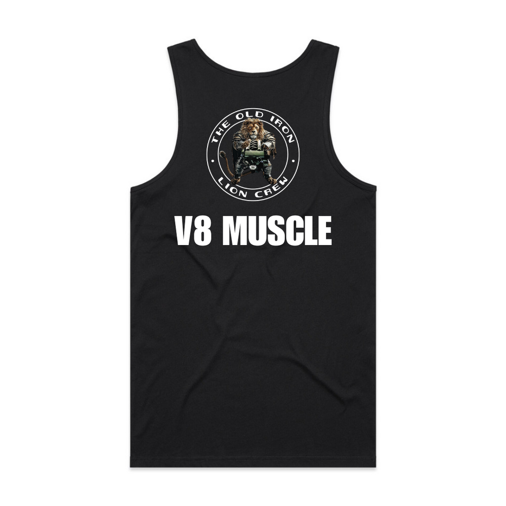 OILC LOGO V8 MUSCLE SINGLET - 100% COTTON
