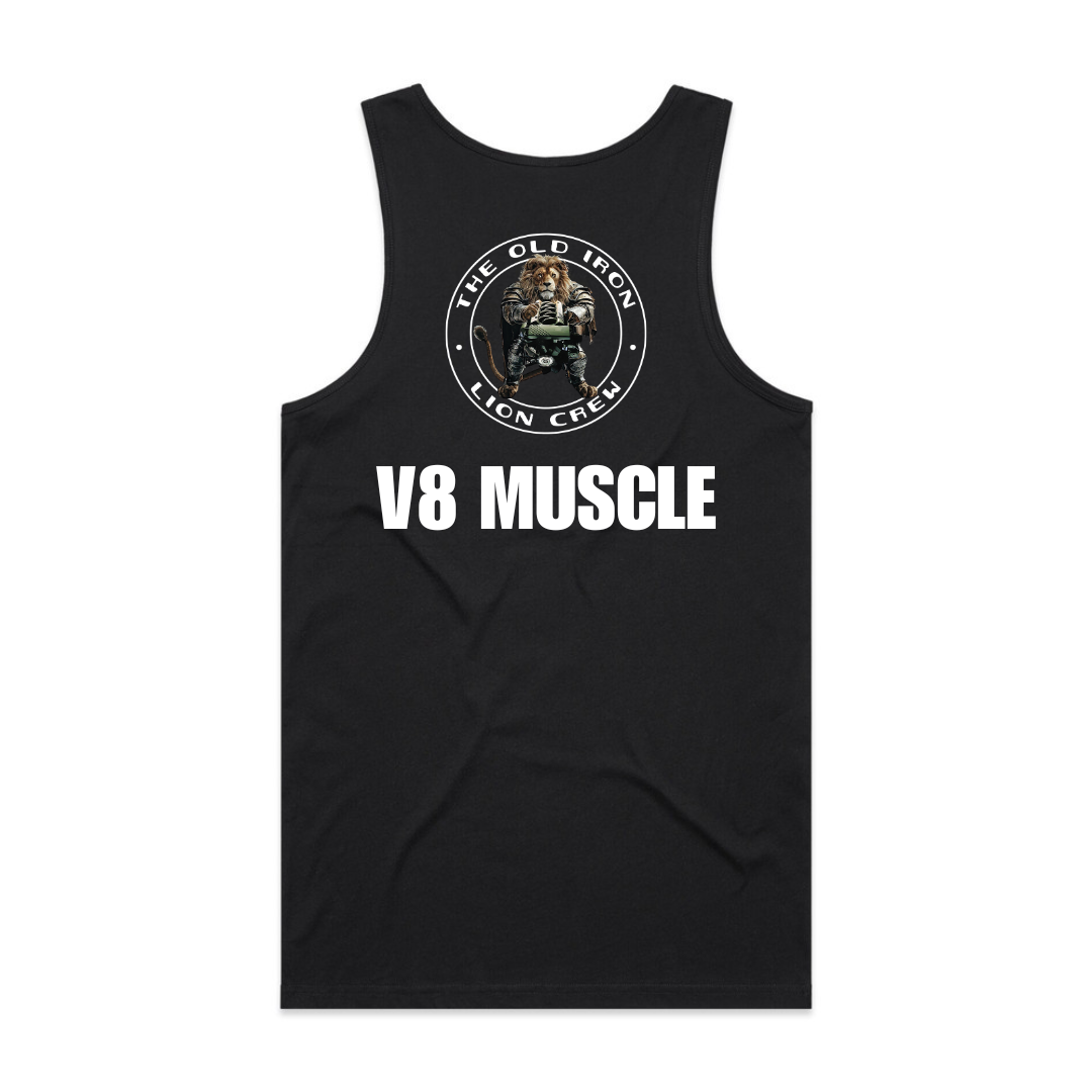 OILC LOGO V8 MUSCLE SINGLET - 100% COTTON